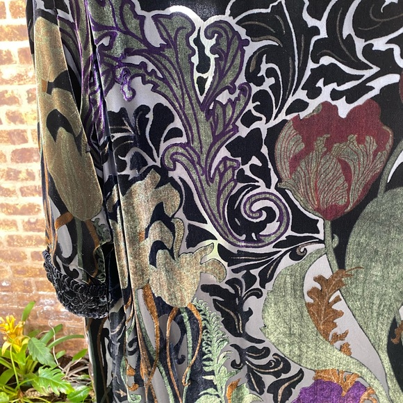 Burnout velvet floral robe - Picture 4 of 5